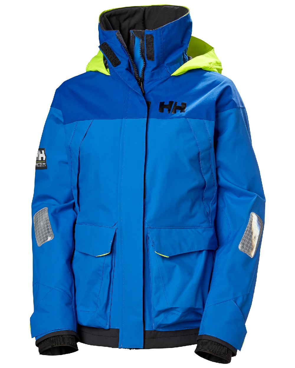 Ultra Blue coloured Helly Hansen Womens Pier 3.0 Coastal Sailing Jacket on white background 