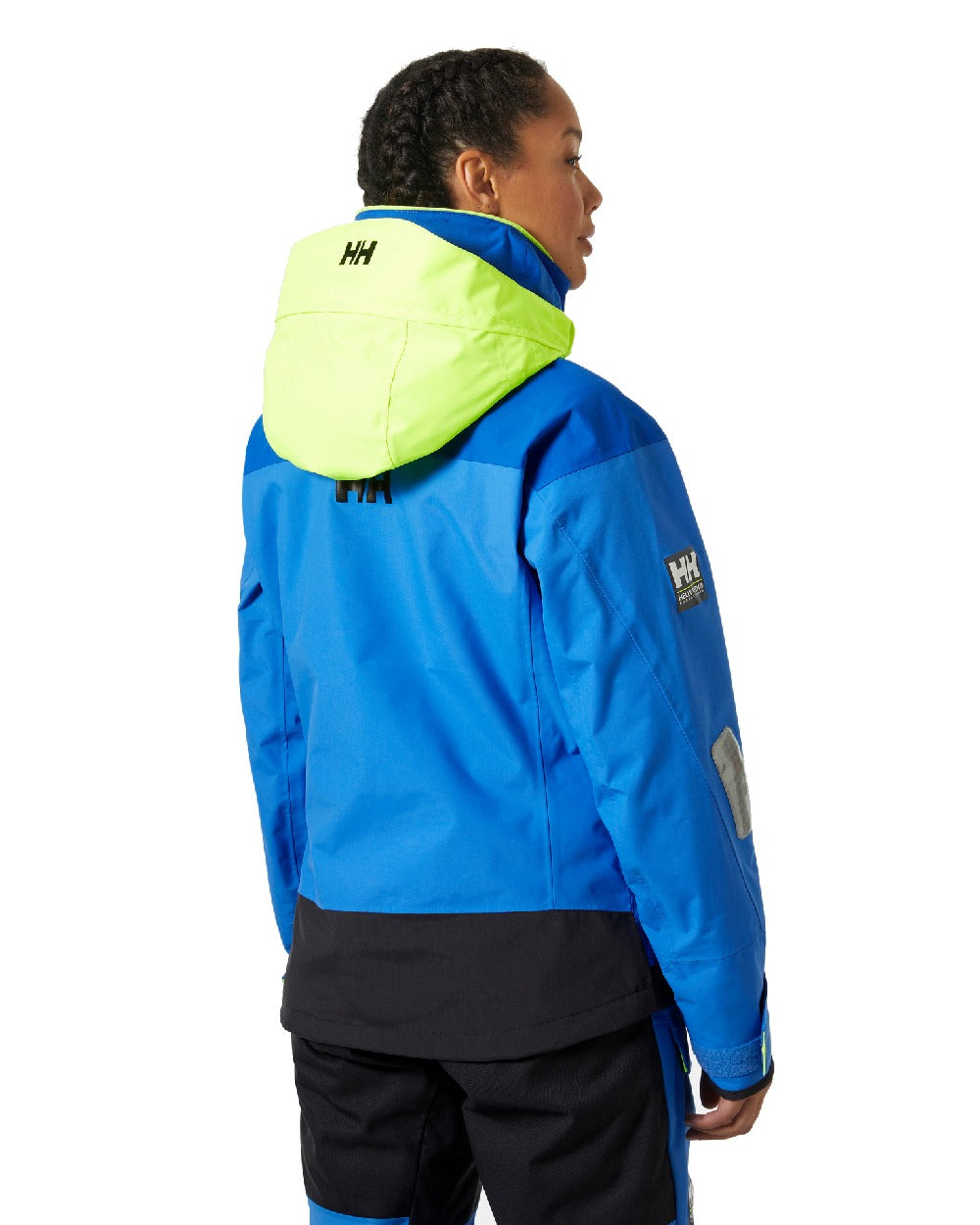 Ultra Blue coloured Helly Hansen Womens Pier 3.0 Coastal Sailing Jacket on white background 