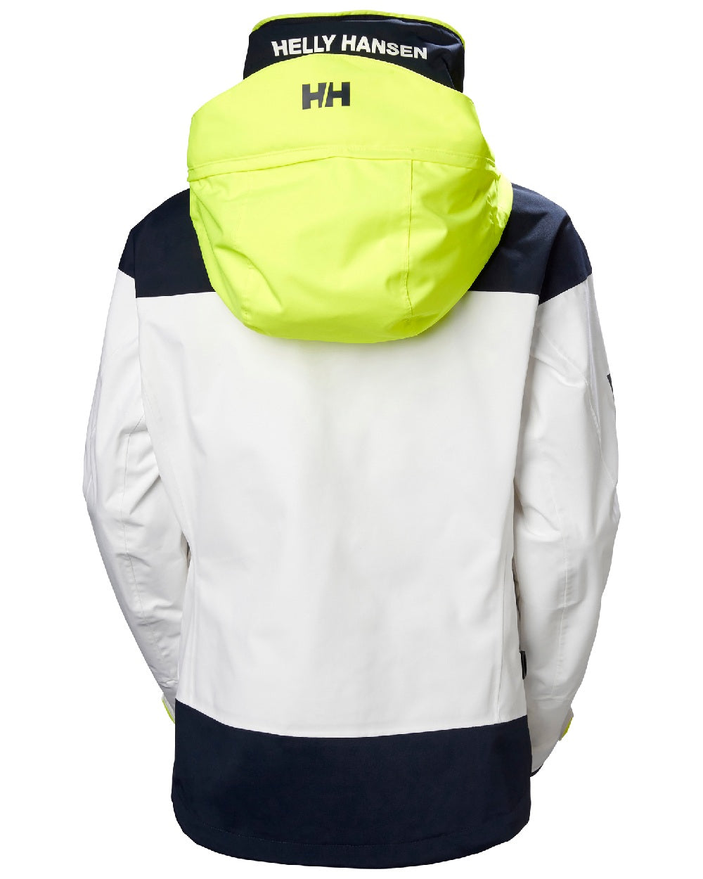 White coloured Helly Hansen Womens Pier 3.0 Coastal Sailing Jacket on white background 