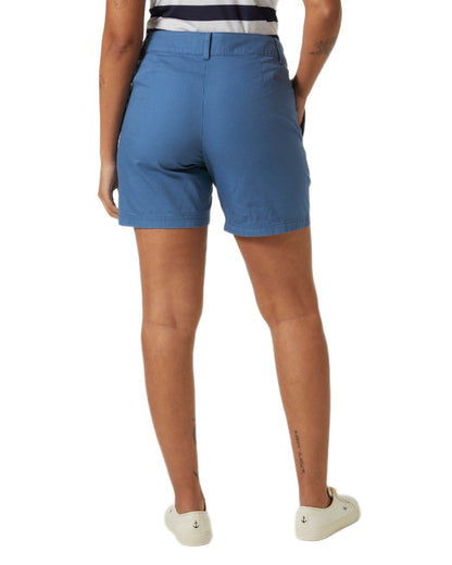 Azurite Coloured Helly Hansen Womens Pier Shorts on White Background
