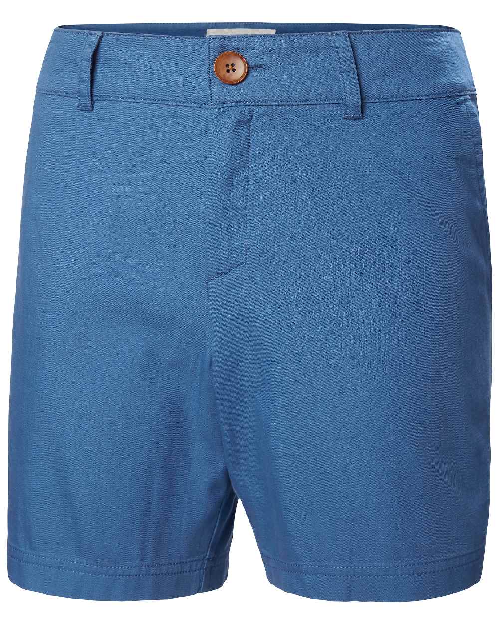 Azurite coloured Helly Hansen Womens Pier Shorts on white background 