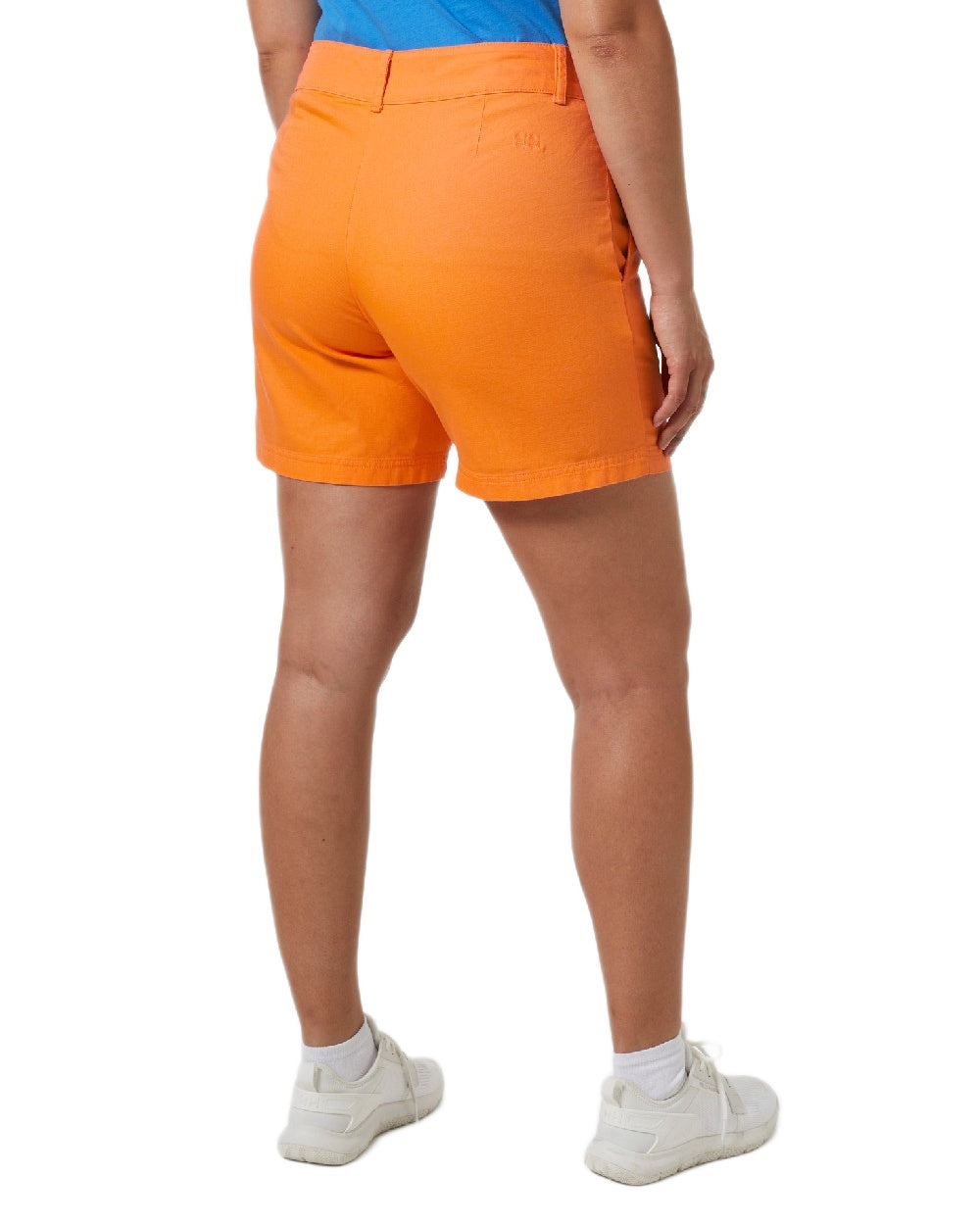 Orange Coloured Helly Hansen Womens Pier Shorts on White Background
