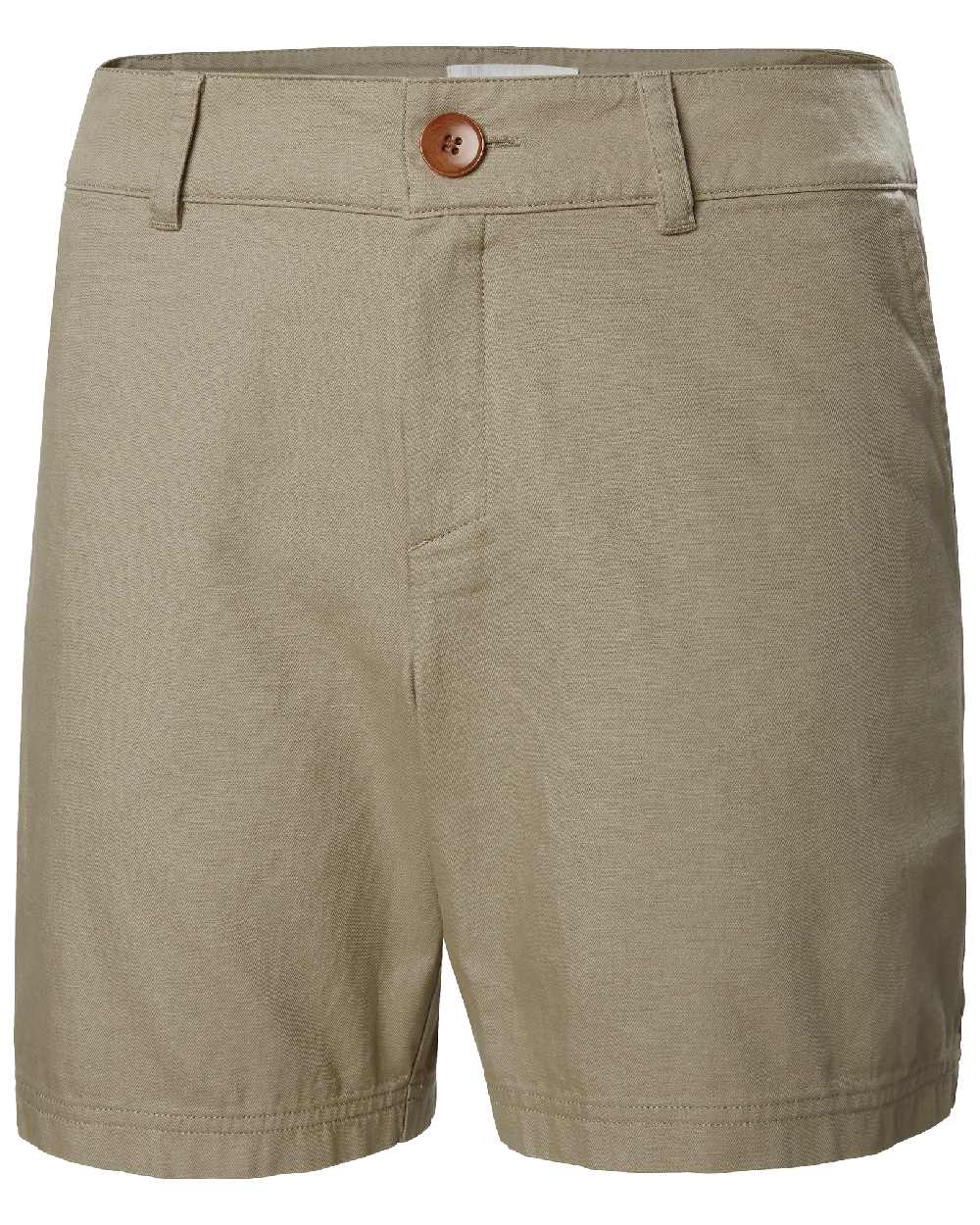 Pebble coloured Helly Hansen Womens Pier Shorts on white background 