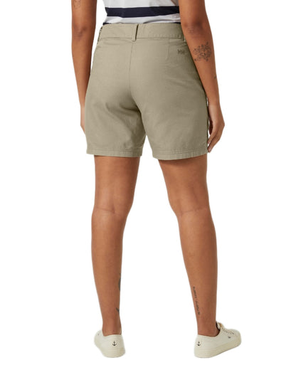 Pebble Coloured Helly Hansen Womens Pier Shorts on White Background
