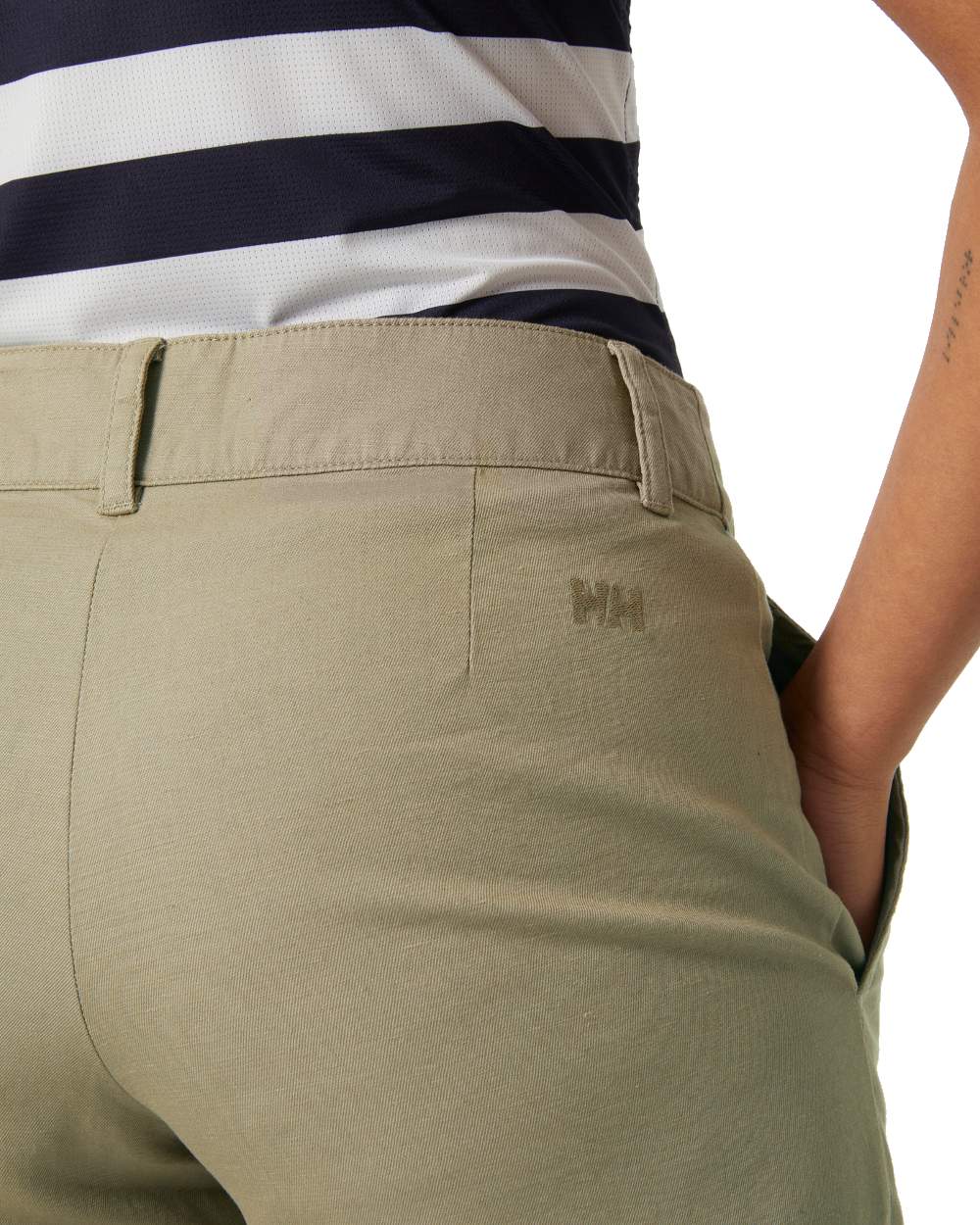 Pebble coloured Helly Hansen Womens Pier Shorts on white background 