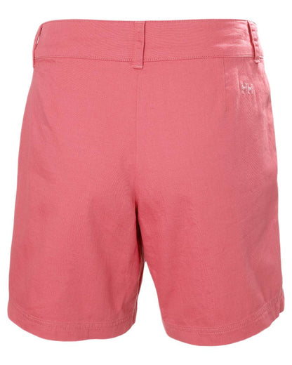 Washed Red Coloured Helly Hansen Womens Pier Shorts on White Background
