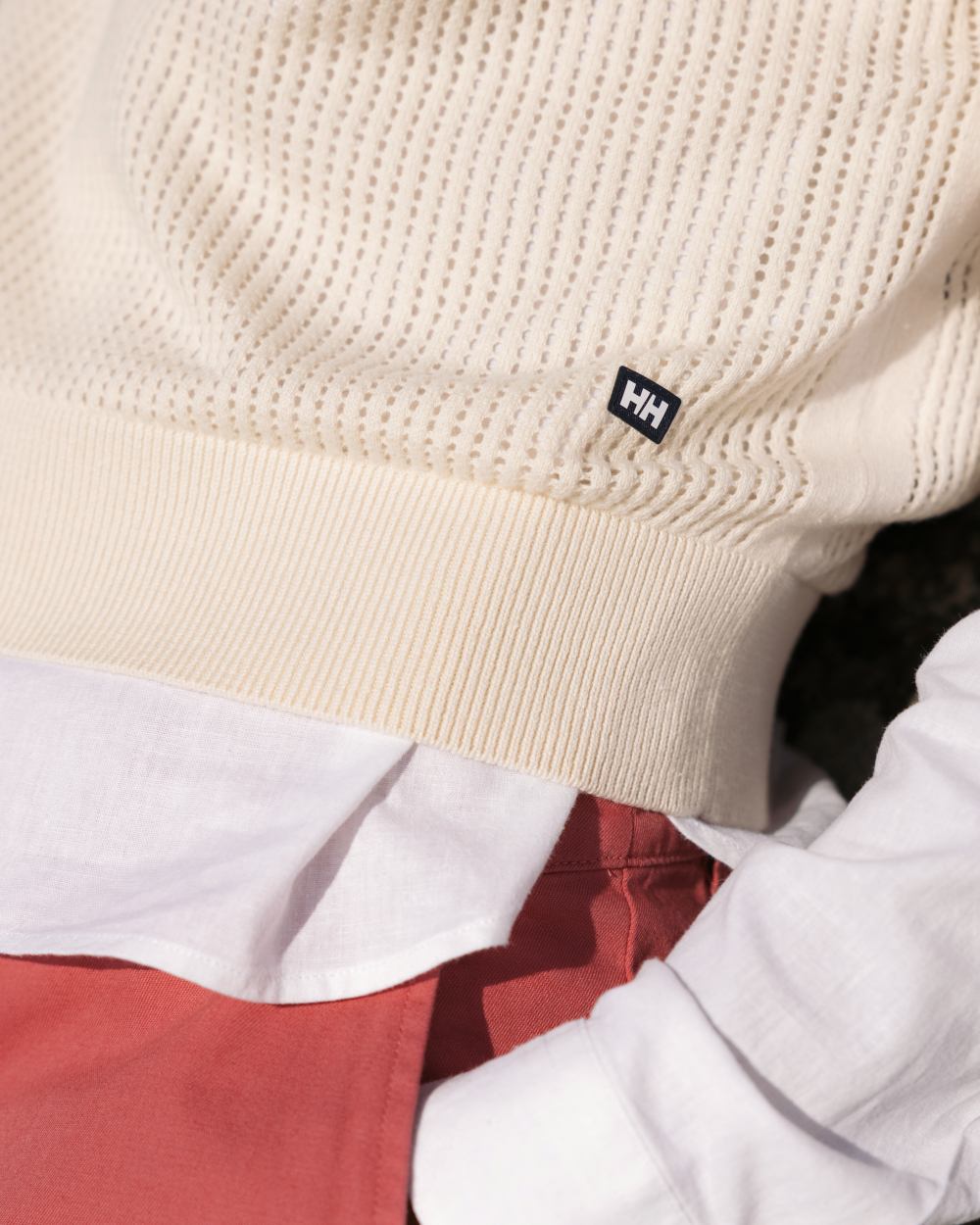 Washed Red Coloured Helly Hansen Womens Pier Shorts on Outdoor Background

