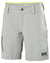 Grey Fog coloured Helly Hansen Womens Quick Dry Cargo Shorts on white background #colour_grey-fog