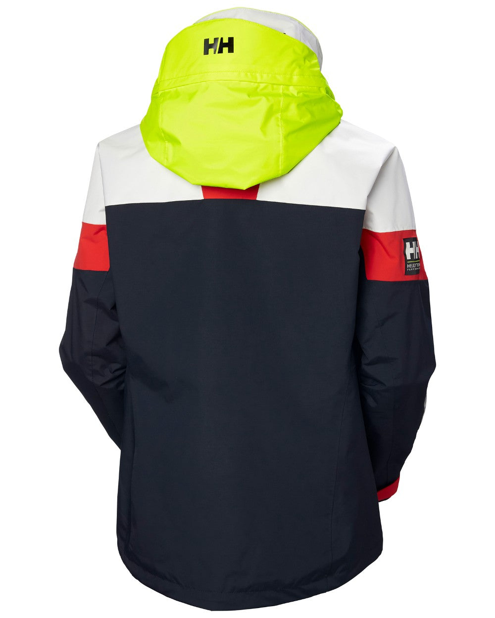 Alert Red coloured Helly Hansen Womens Newport Regatta Sailing Jacket on white background 