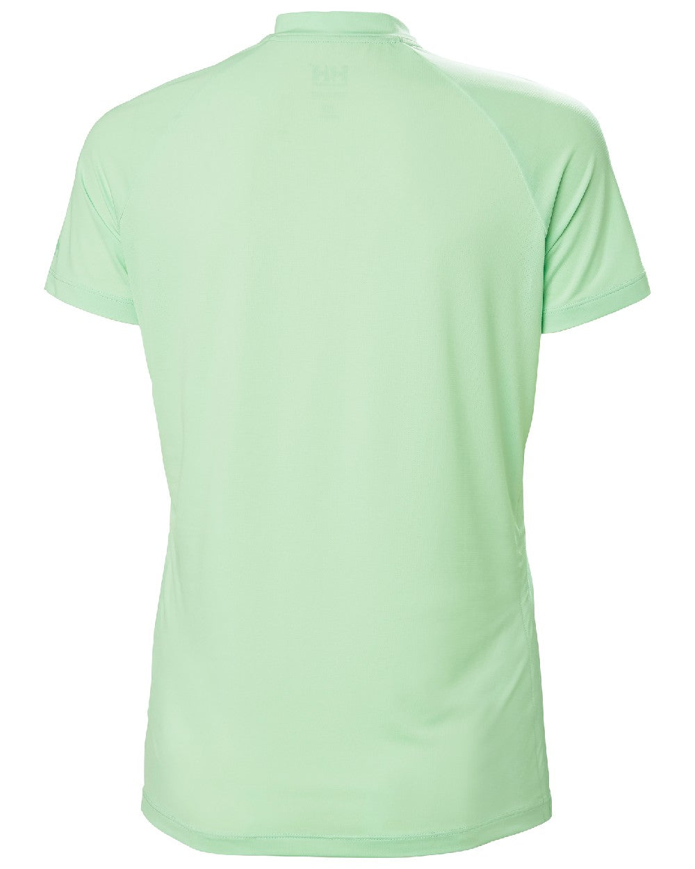 Mint coloured Helly Hansen Womens Siren Half Zip Quick Dry T-Shirt on white background 