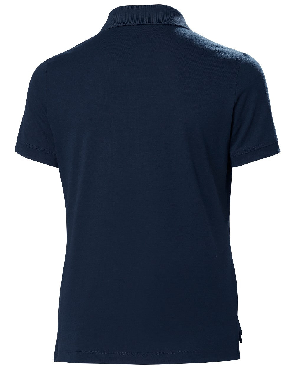 Navy coloured Helly Hansen Womens Siren Quick Dry Polo T-shirt on white background 