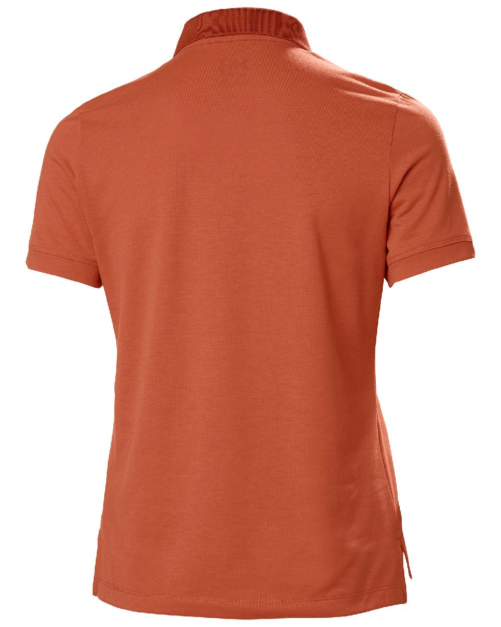 Terracotta coloured Helly Hansen Womens Siren Quick Dry Polo T-shirt on white background 