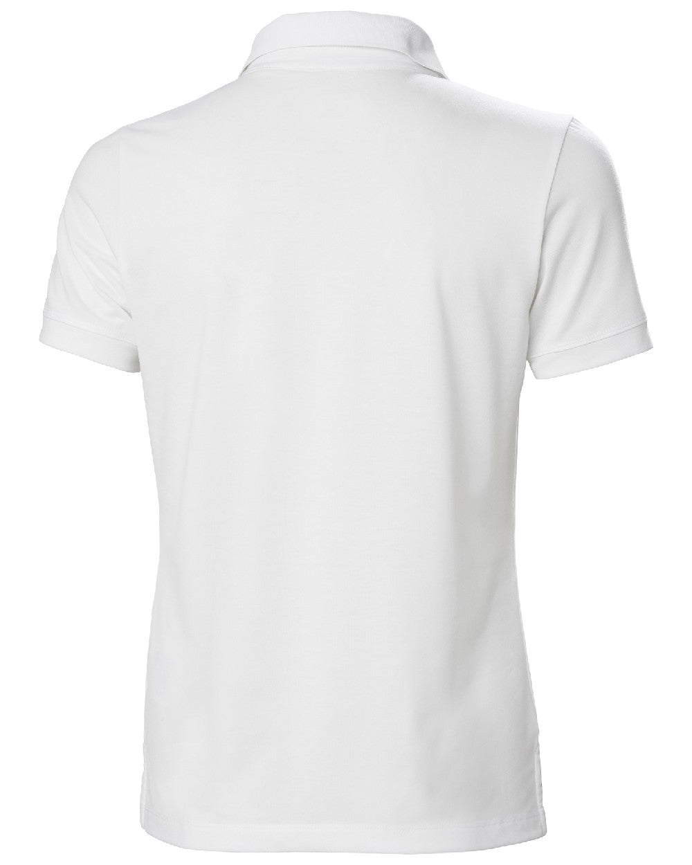 White coloured Helly Hansen Womens Siren Quick Dry Polo T-shirt on white background 