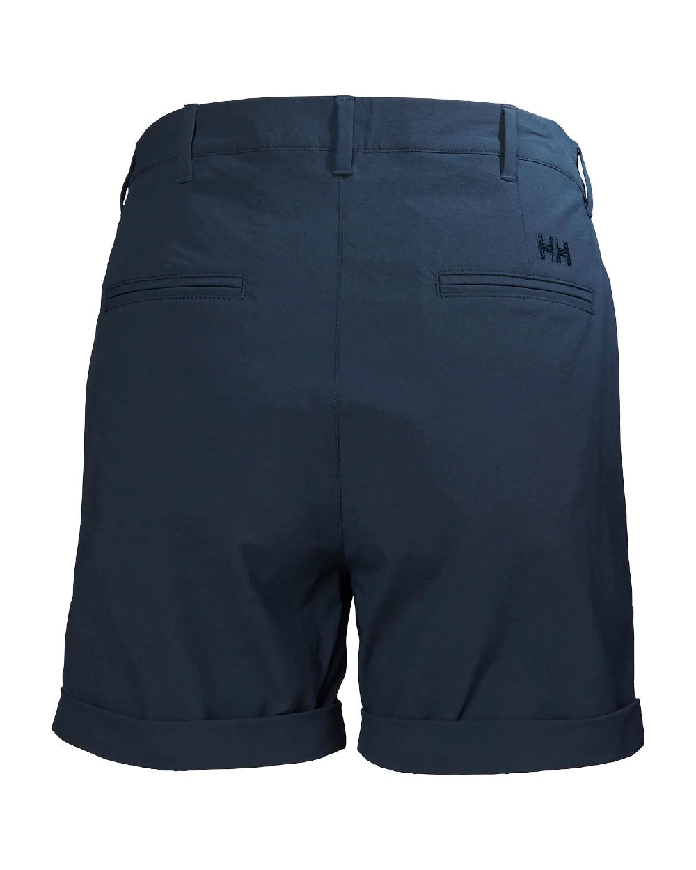 Navy coloured Helly Hansen Womens Siren Quick Dry Shorts on white background 