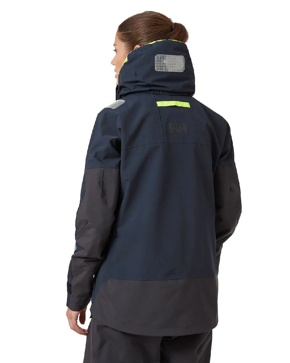 Navy coloured Helly Hansen Womens Skagen Offshore Sailing Jacket on white background 