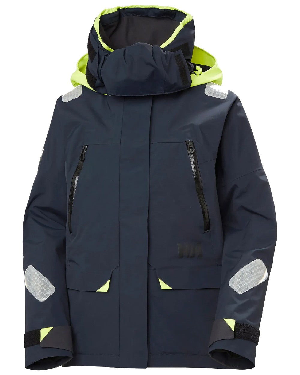 Navy coloured Helly Hansen Womens Skagen Offshore Sailing Jacket on white background 