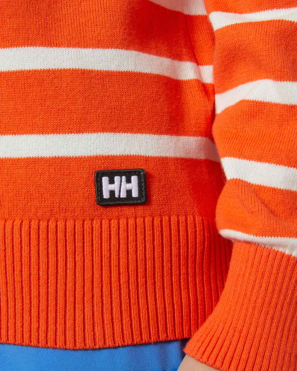 Flame Stripe Coloured Helly Hansen Womens Skagen Sweater 2.0 On A White Background 