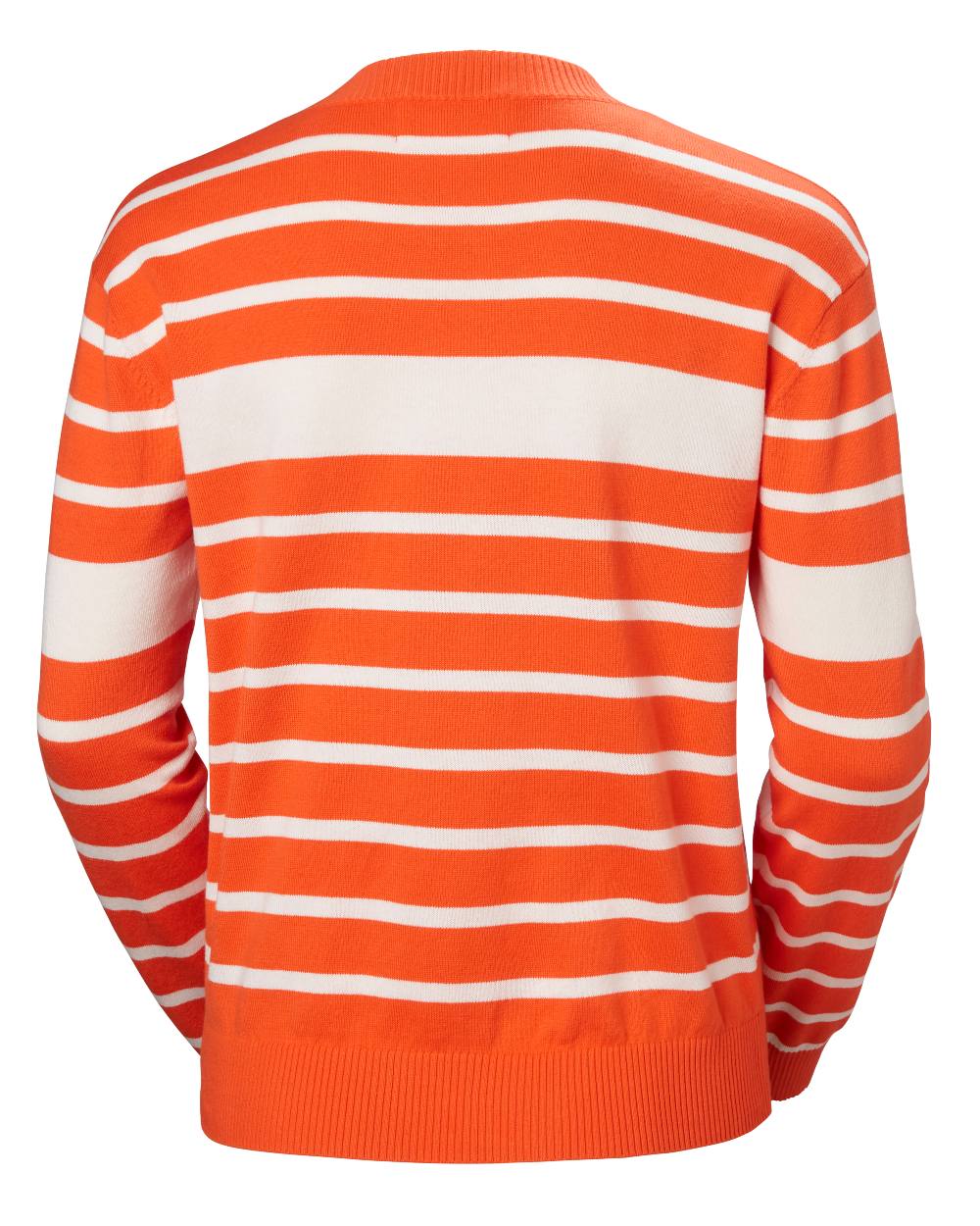 Flame Stripe Coloured Helly Hansen Womens Skagen Sweater 2.0 On A White Background 