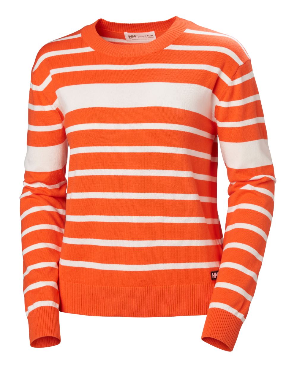 Flame Stripe Coloured Helly Hansen Womens Skagen Sweater 2.0 On A White Background 