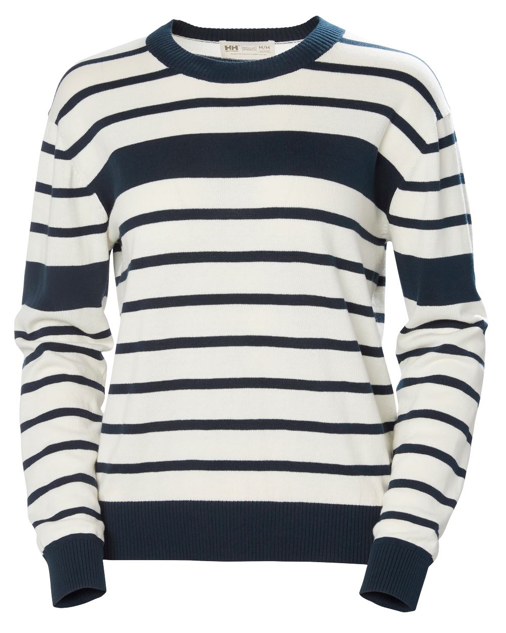 Navy Stripe Coloured Helly Hansen Womens Skagen Sweater 2.0 On A White Background 