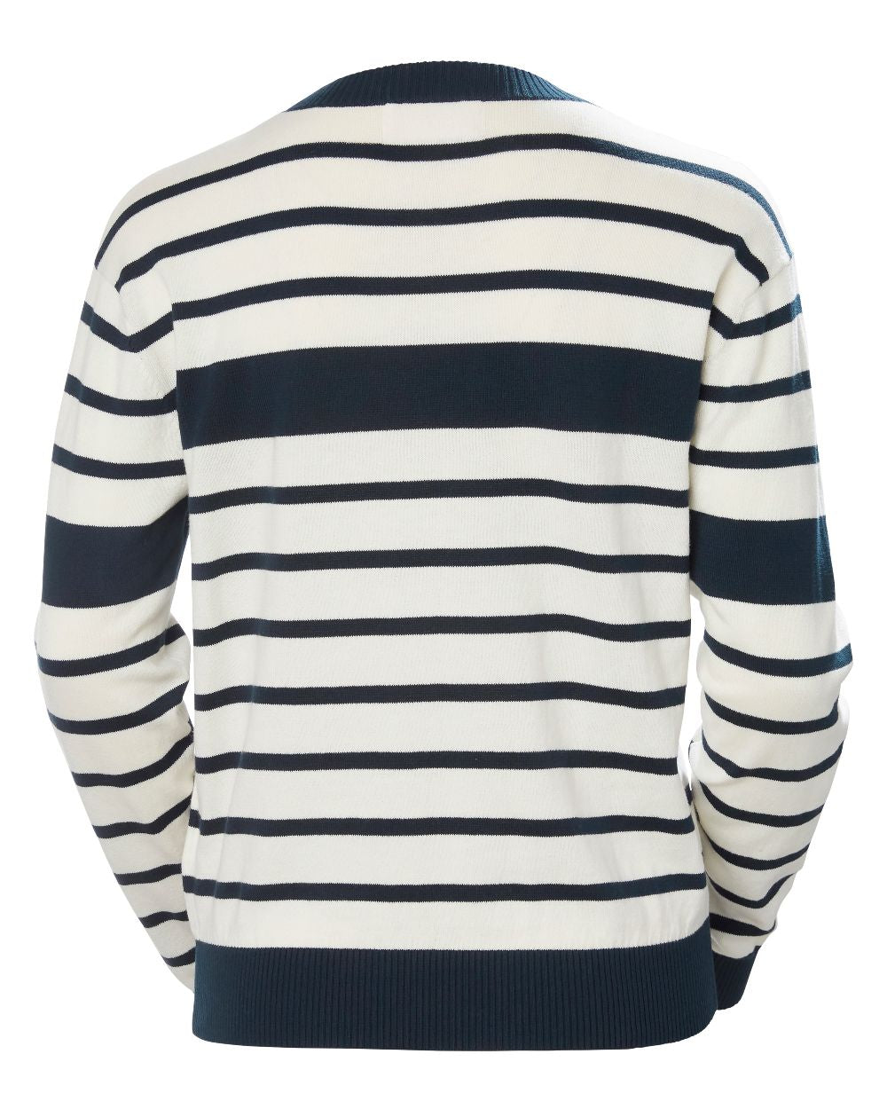 Navy Stripe Coloured Helly Hansen Womens Skagen Sweater 2.0 On A White Background 