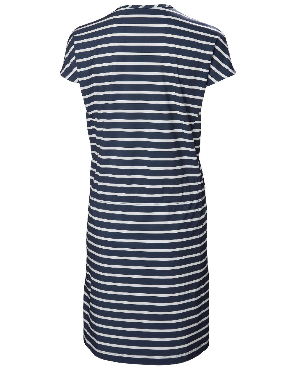 Striped Navy coloured Helly Hansen Womens Thalia Summer Dress 2.0 on white background 