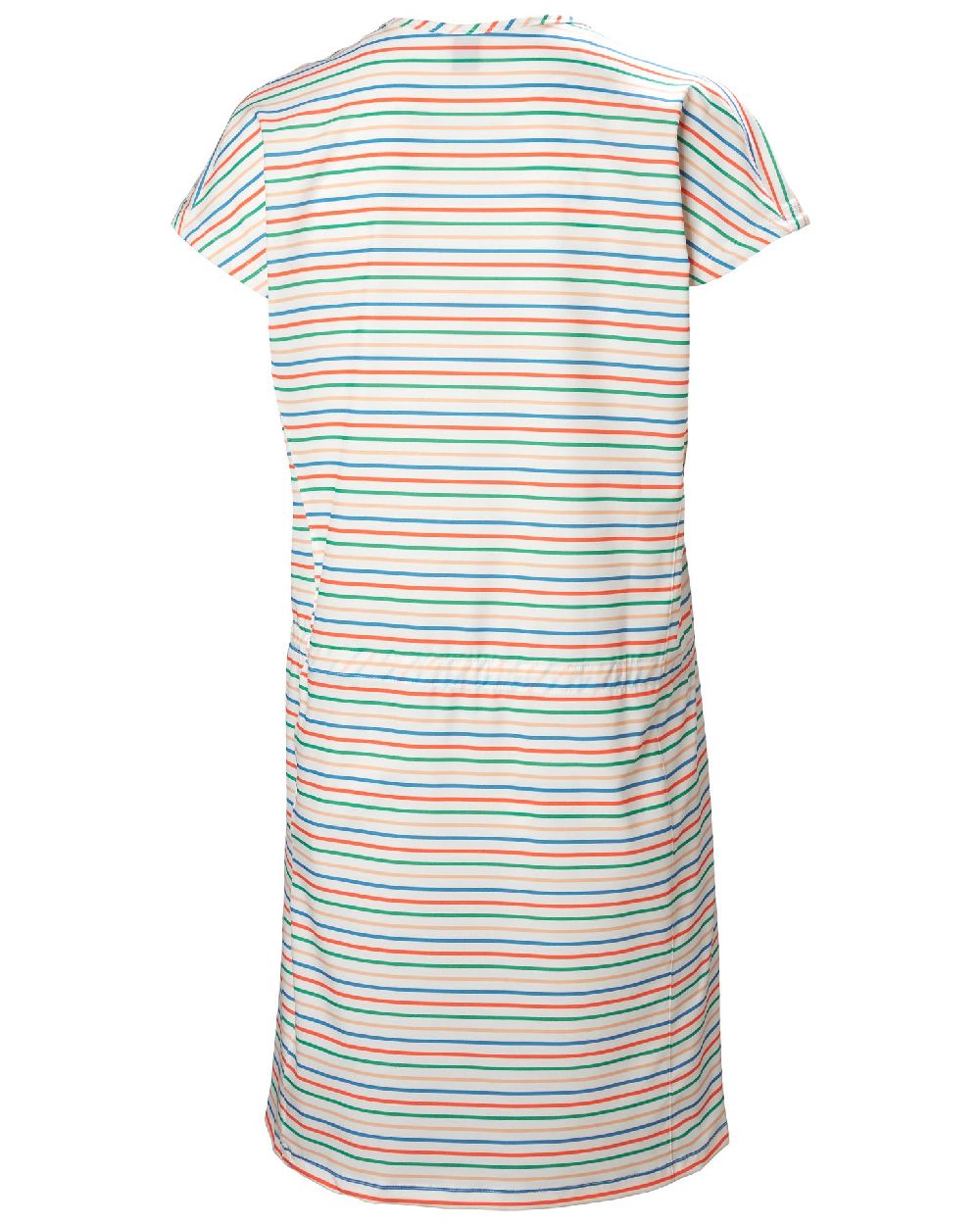 Snow Multistripe coloured Helly Hansen Womens Thalia Summer Dress 2.0 on white background 