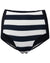 Navy Stripe coloured Helly Hansen Womens Waterwear High Waist Bottom on white background #colour_navy-stripe