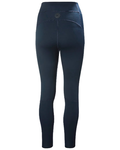 Navy coloured Helly Hansen Womens Waterwear Tights 2.0 on white background 