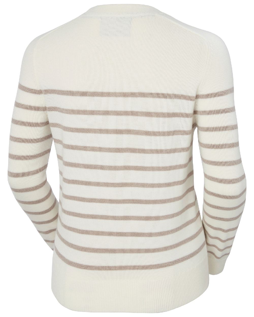 Snow coloured Helly Hansen Womens Molene Wool Sweater on white background 