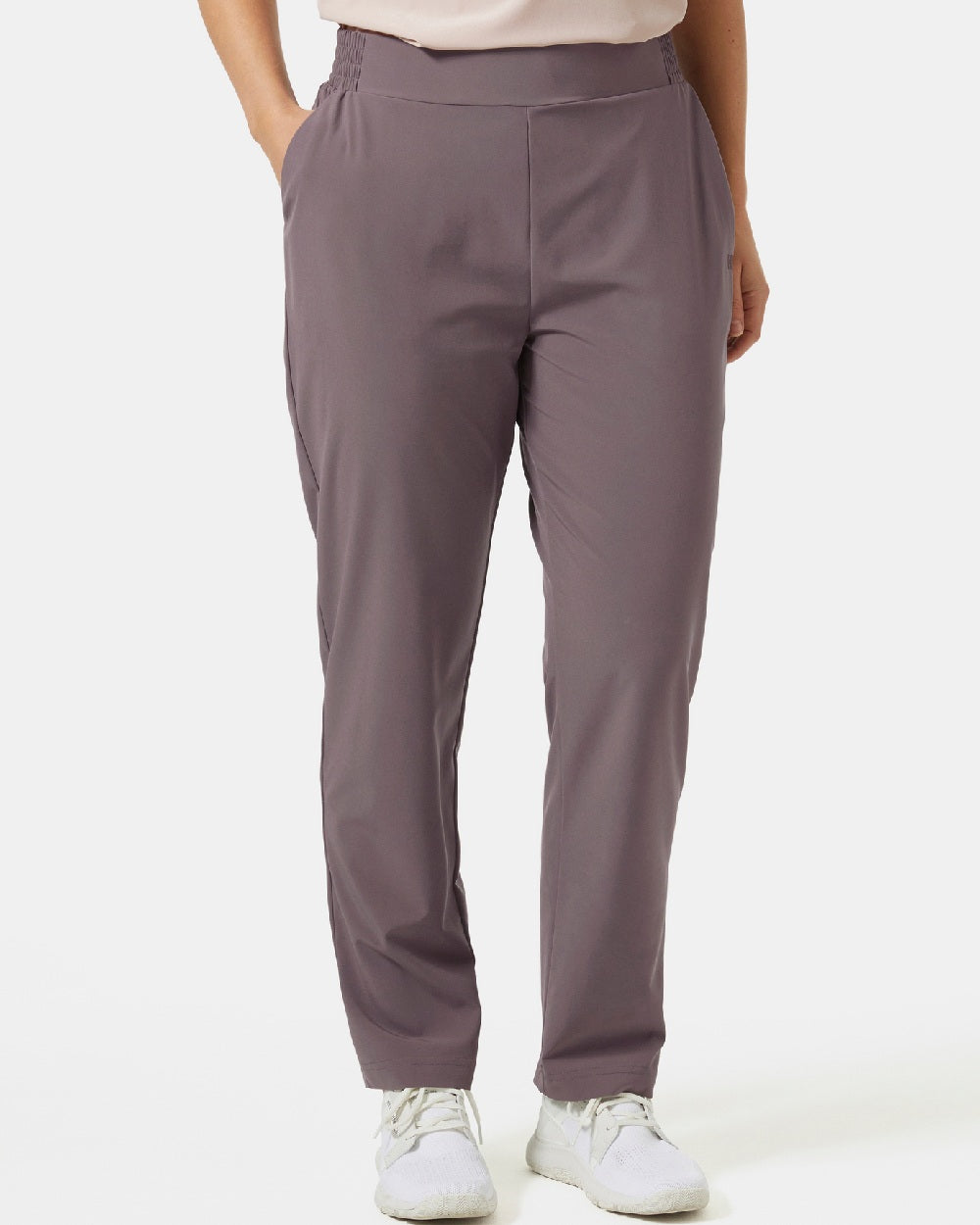 Sparrow Grey coloured Helly Hansen Womens Thalia Pant 2.0 on grey background 