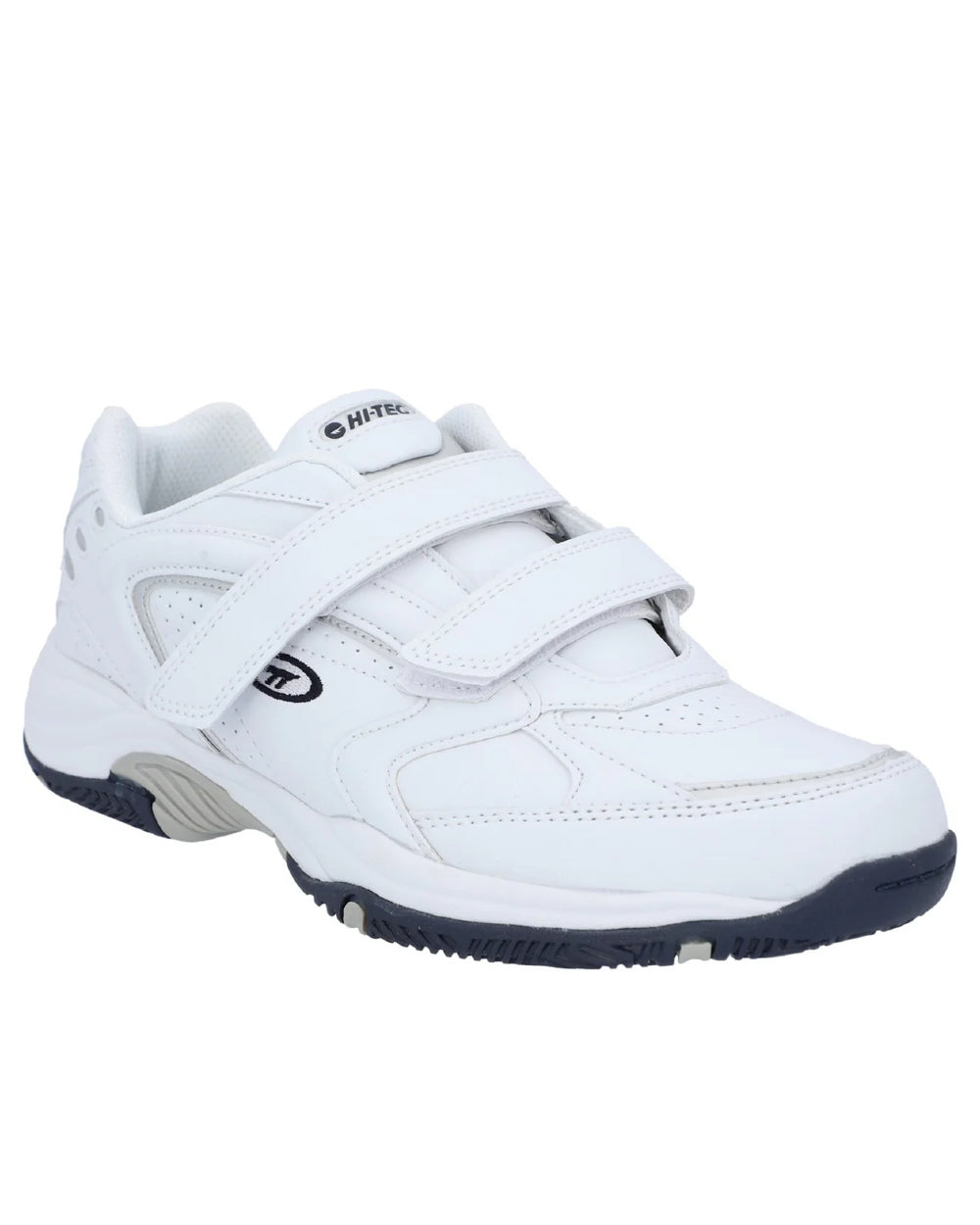 White Coloured Hi-Tec Blast Lite EZ Trainers On A White Background 