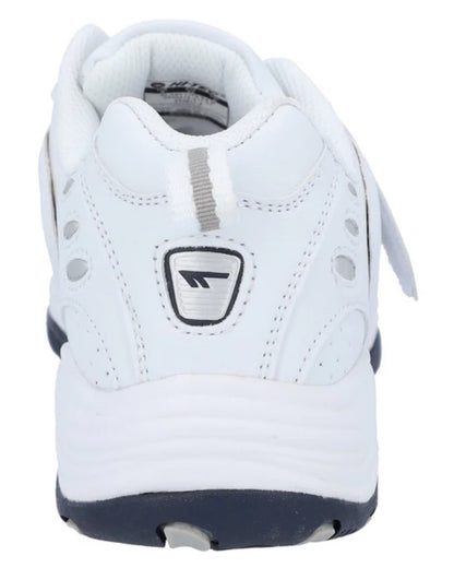 White Coloured Hi-Tec Blast Lite EZ Trainers On A White Background 