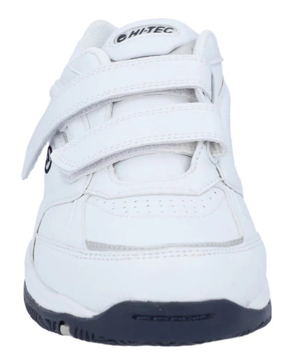 White Coloured Hi-Tec Blast Lite EZ Trainers On A White Background 