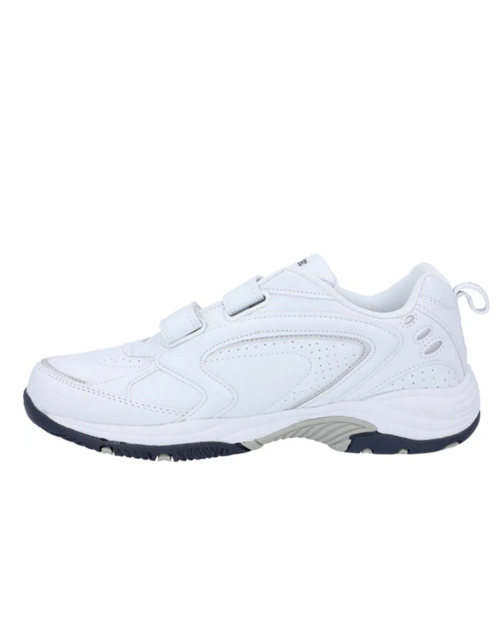 White Coloured Hi-Tec Blast Lite EZ Trainers On A White Background 