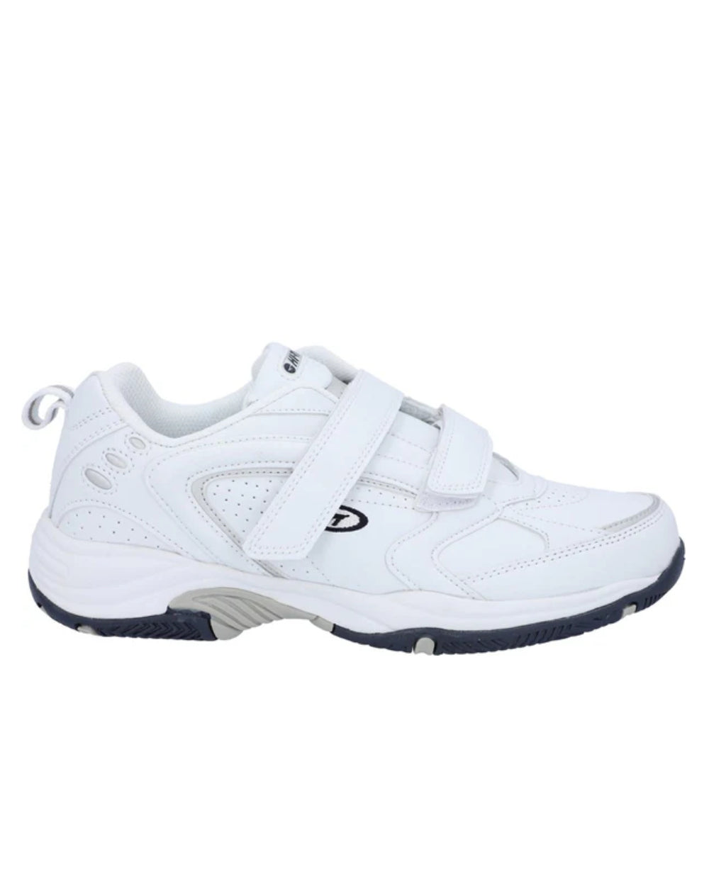 White Coloured Hi-Tec Blast Lite EZ Trainers On A White Background 