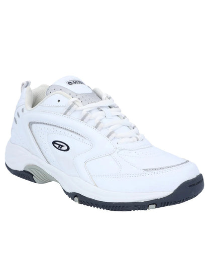 White Coloured Hi-Tec Blast Lite Trainers On A White Background 