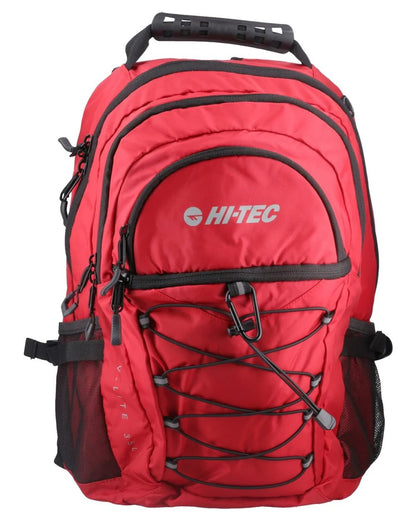 Molten Lava Coloured Hi-Tec Glencoe Backpack On A White Background 