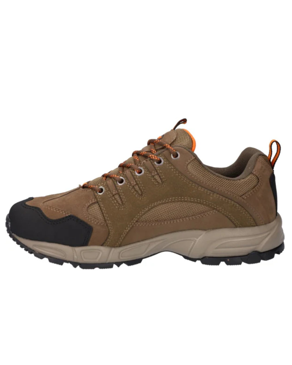 Brown Coloured Hi-Tec Mens Auckland Lite Shoes On A White Background 