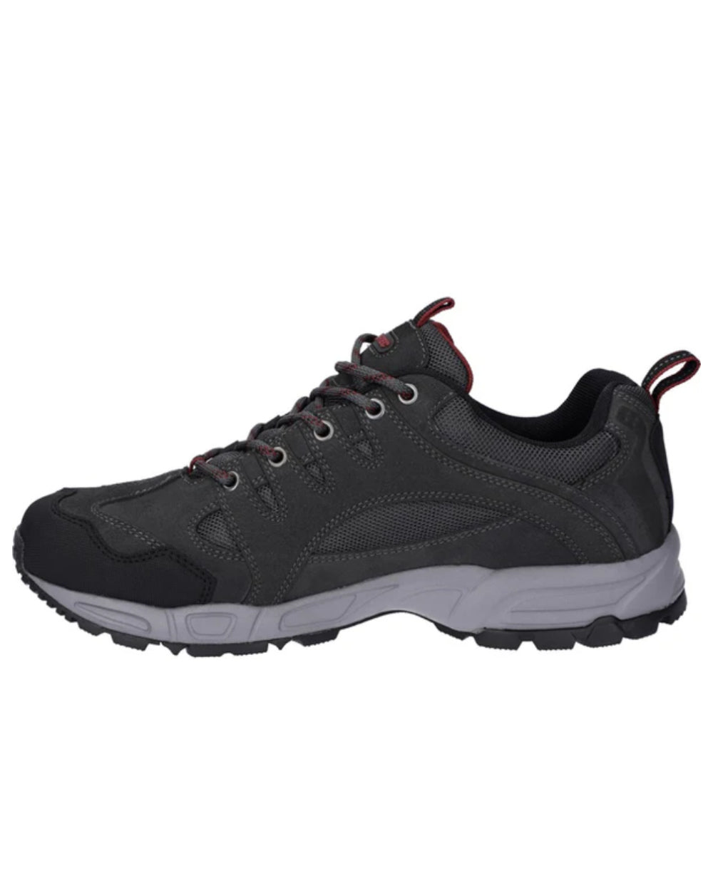 Grey Coloured Hi-Tec Mens Auckland Lite Shoes On A White Background 