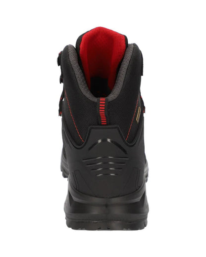 Charcoal Red Coloured Hi-Tec Mens Clamber Boots On A White Background