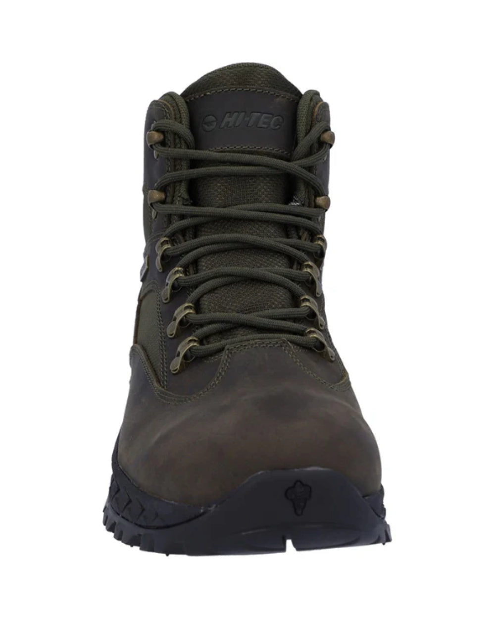 Khaki Coloured Hi-Tec Mens Euro Trail Boots On A White Background