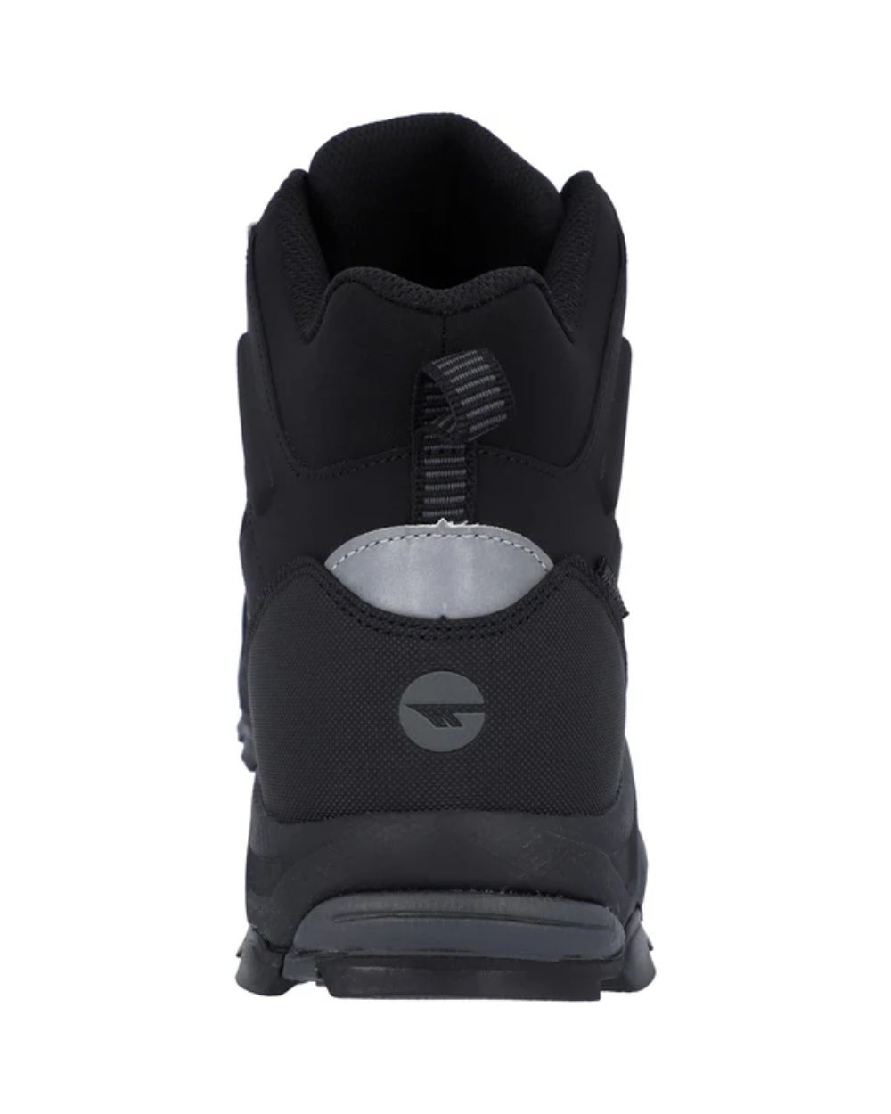 Black Coloured Hi-Tec Mens Jackdaw Mid Waterproof Boots On A White Background