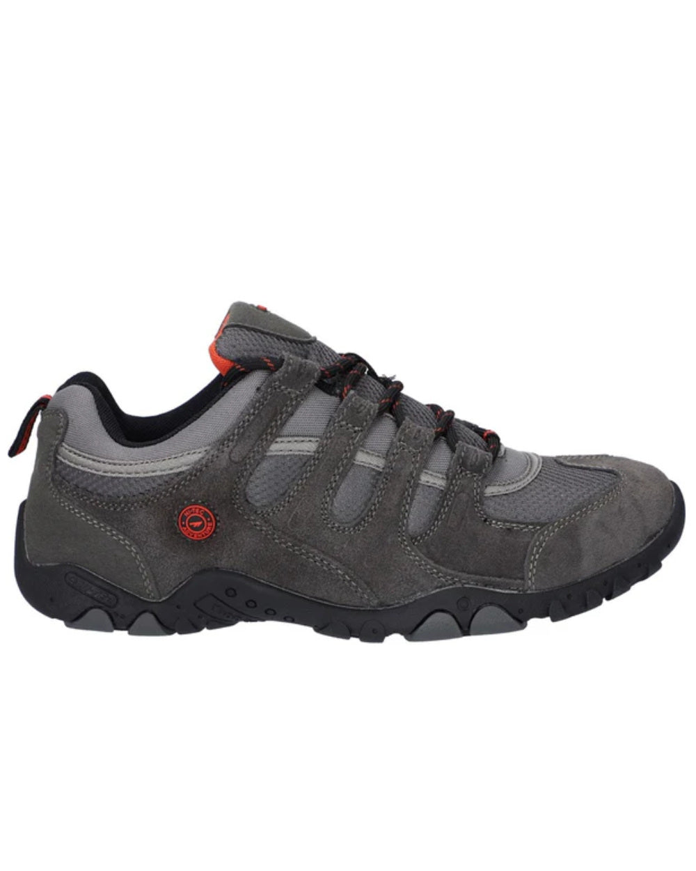 Grey Coloured Hi-Tec Mens Quadra II Shoes On A White Background 