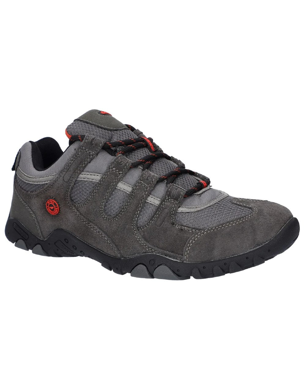 Grey Coloured Hi-Tec Mens Quadra II Shoes On A White Background 