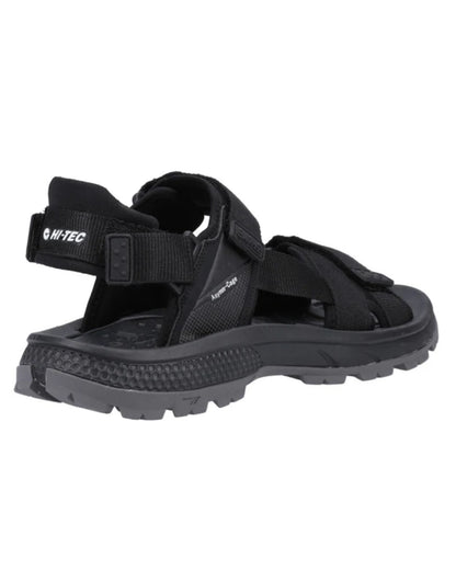 Black Grey Coloured Hi-Tec Mens Sierra Sandals On A White Background 