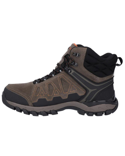 Brown Coloured Hi-Tec Mens V-Lite Explorer Waterproof Hiking Boots On A White Background 