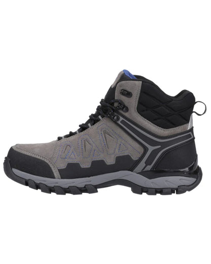 Grey Coloured Hi-Tec Mens V-Lite Explorer Waterproof Hiking Boots On A White Background 