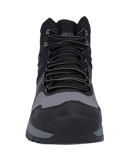 Black Coloured Hi-Tec Mens V-Lite Psych Boots On A White Background 