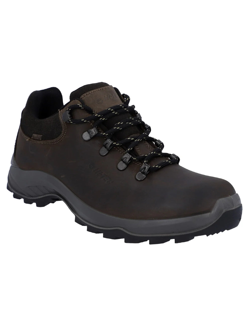 Brown Coloured Hi-Tec Mens Walk Lite Camino Ultra Shoes On A White Background 